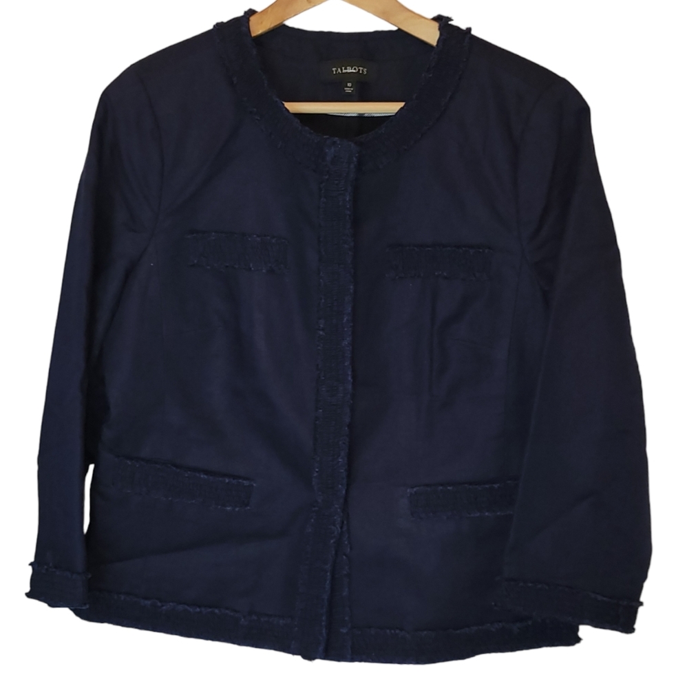 Women's Talbots Navy Blue Blazer Size 10